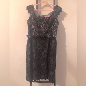 ELIZA J NEW YORK BLACK LACE COCKTAIL DRESS